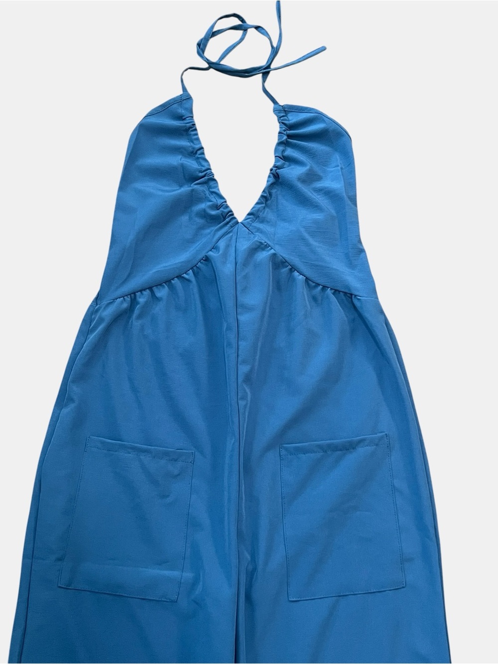 Women’s Blue Halter Jumpsuit - Picture 3 of 9